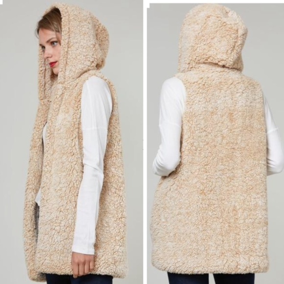 LAST ONE - Faux Fur Sherpa Vest (LARGE) - Picture 3 of 4